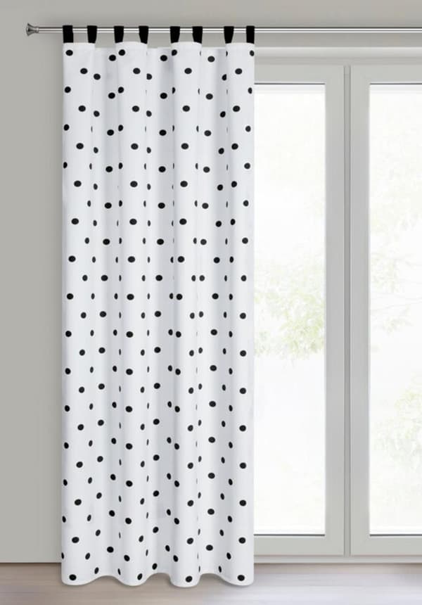 FÄRDIG BUSA-gardin med remmar 140 X 270 CM VIT
