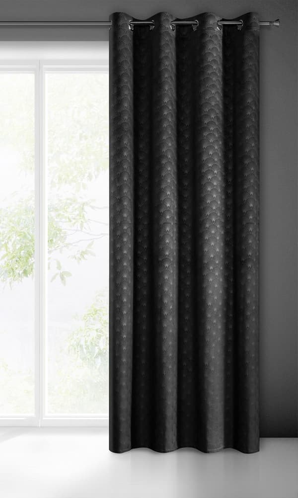 KLARGAVET GARDIN JULIA 140 X 250 CM SORT