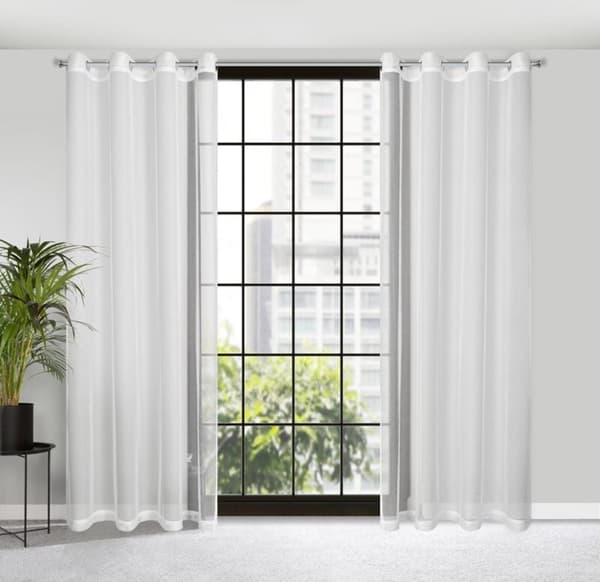 KLARGAVET MEGI-GARDIN 140 X 250 CM HVID