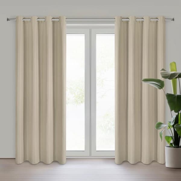 ADARI KLARGAVET GARDIN 140 X 250 CM MØRK BEIGE