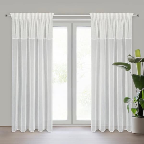 KLARGAVET GARDIN AGIS 3 PÅ TAPE 140 X 270 CM CREME