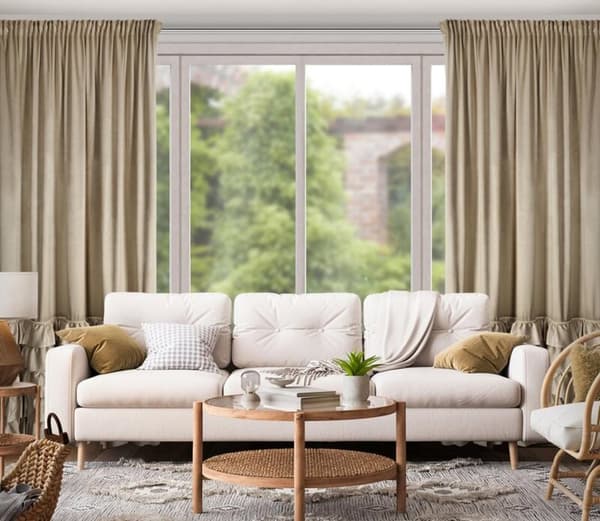 CARLI VALMIS VERHO TEIPILLÄ 140 X 250 CM tumma beige