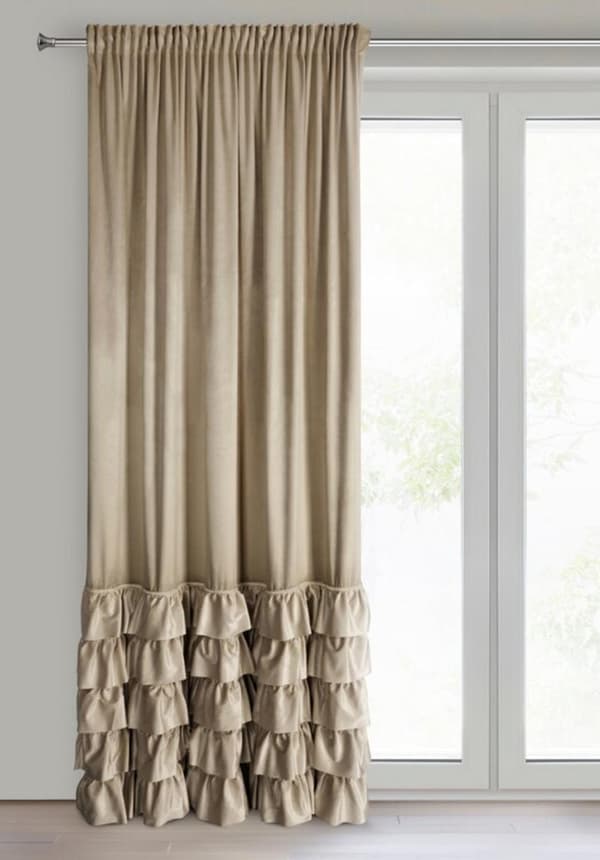 CARLI KLARGAVET GARDIN PÅ TAPE 140 X 270 CM MØRK BEIGE