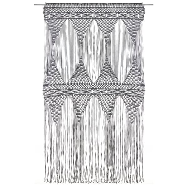 Gardin makramé antracit 140x240 cm bomull