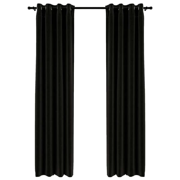 Mörkläggningsgardin linnelook 2 st antracit 140x245cm