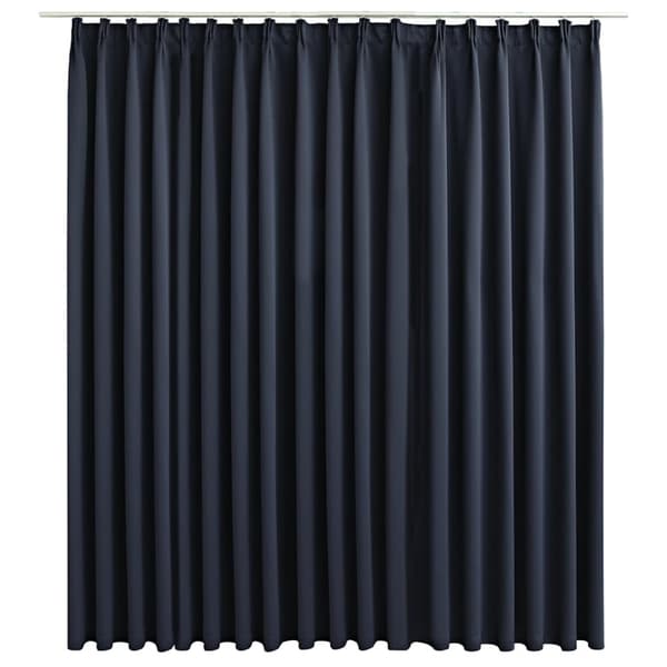 Mörkläggningsgardin med krokar antracit 290x245 cm