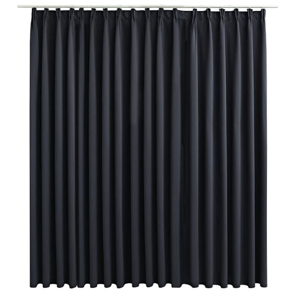 Mörkläggningsgardin med krokar svart 290x245 cm