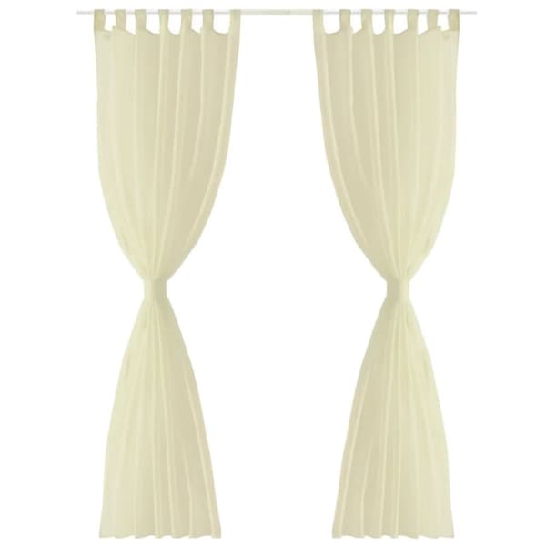 Genomskinlig gardin 140 x 245 cm 2-pack Creme