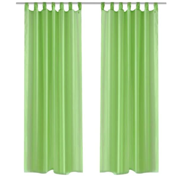 Genomskinlig gardin 140 x 175 cm 2-pack Apple Green