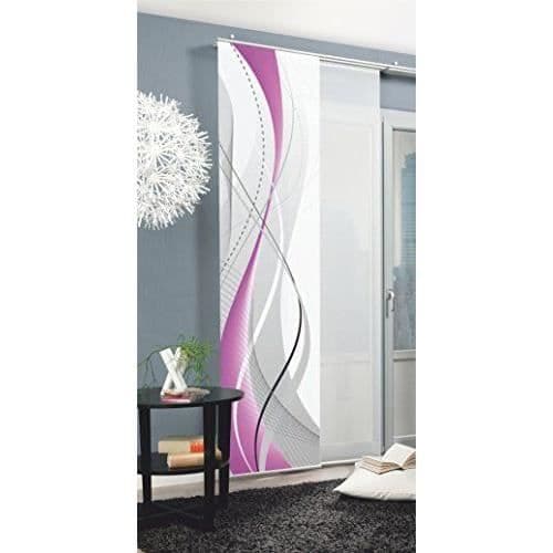 The Home of Fashion Hemmode Japansk panelpolyester H:245 x B: 60 cm - BERRY - 87152-763