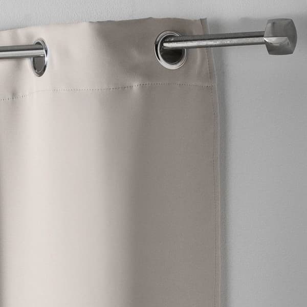 Mörkläggningsgardin - Vanlig - Ecru - 140 x H180 cm - 100 % polyester - 8 silveröglor