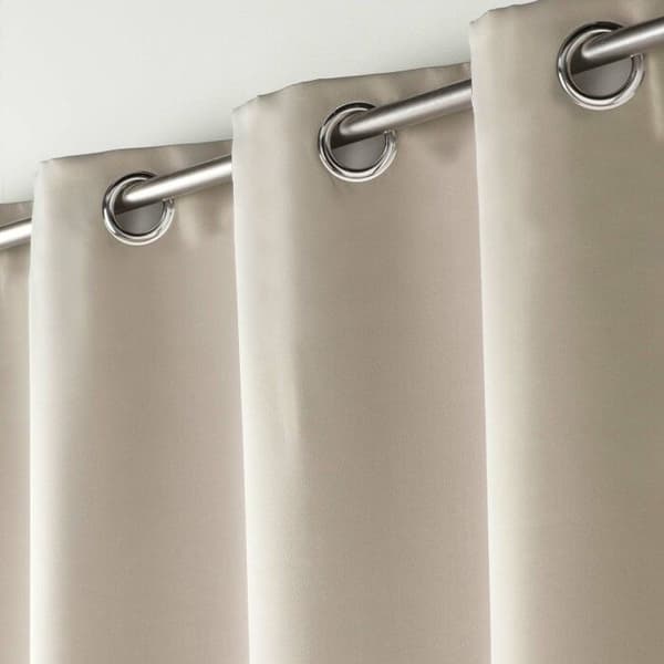 Mörkläggningsgardin - Vanlig - Ecru - 140 x H180 cm - 100 % polyester - 8 silveröglor