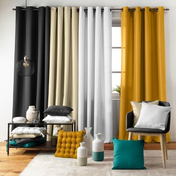 Eyelet gardin 140x280 ESSENTIEL WHITE - DOUCEUR D'INTERIEUR - Gardin - Vanlig - Inredning