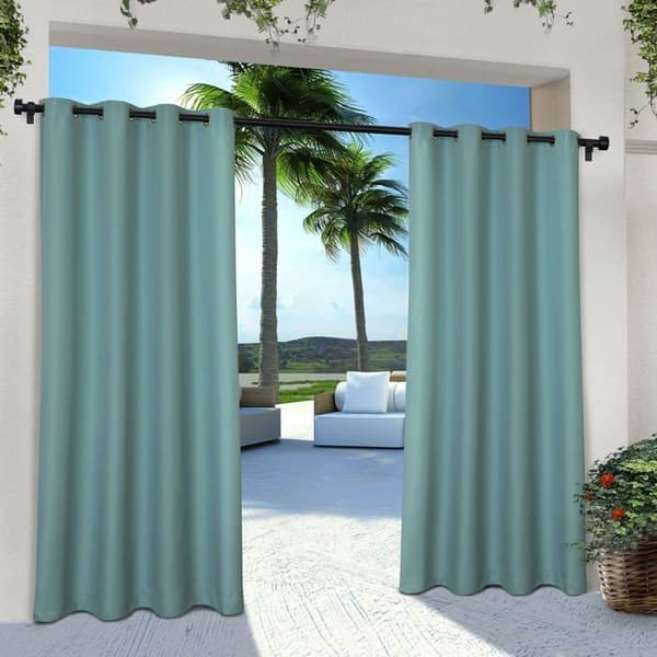 Exklusiva hemgardiner - EH8277-15 2-120G - Exklusiva hemmapar av polyestergardiner, polyester, blåblå, 54x120