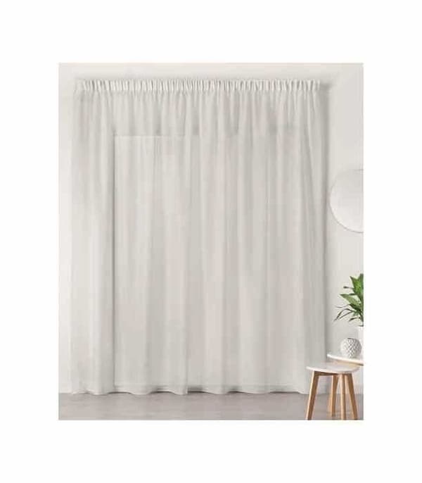 Linder 0390/10/344 Stor bredd Skir Polyester Linne Vit Samlingsfläta 300 x 240 cm
