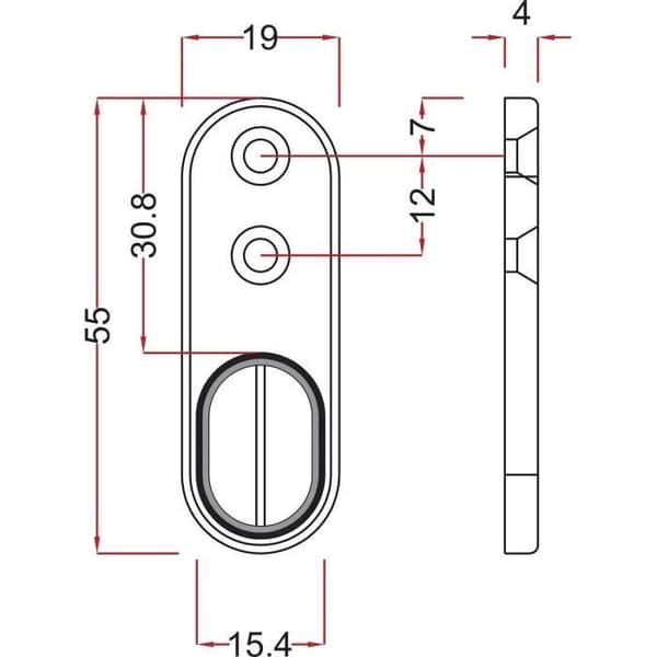 Secotec V105A030S517 Utdragbart garderobsrör för teleskopstång Silver 90-110 cm - 27000905.29
