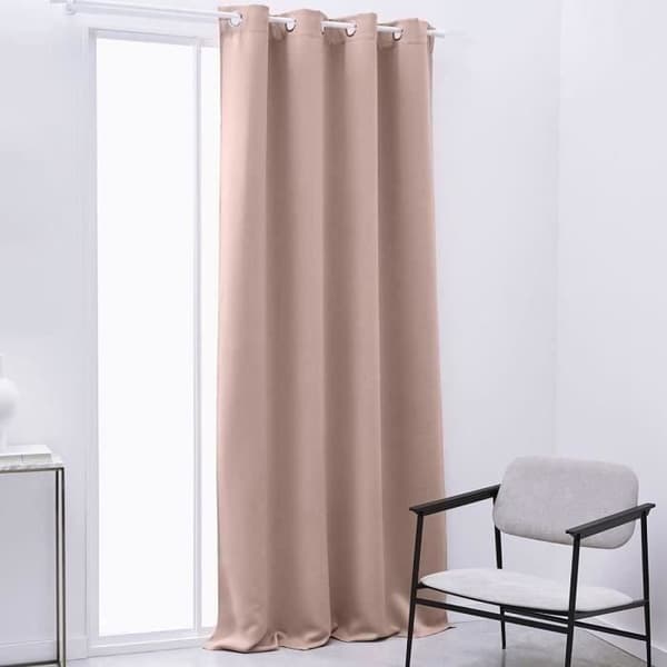 IDAG Mörkläggningsgardin med öljetter 140x240cm Plain Sand Rose