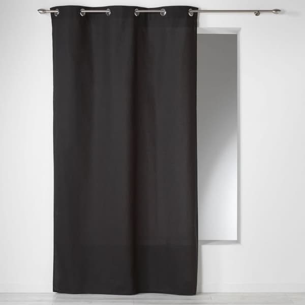 Eyelet gardin 240cm 100% bomull PANAMA UNI BLACK - INTERIÖR MJUKHET - Tämning - Elegans - Chic