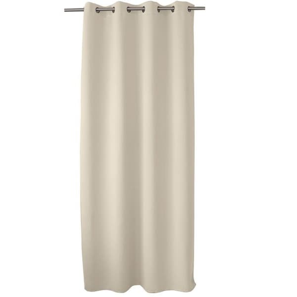 Vanlig mörkläggningsgardin - Elfenben - 140 x 240 cm - Beige - Syntet - Vanlig - Öljetar