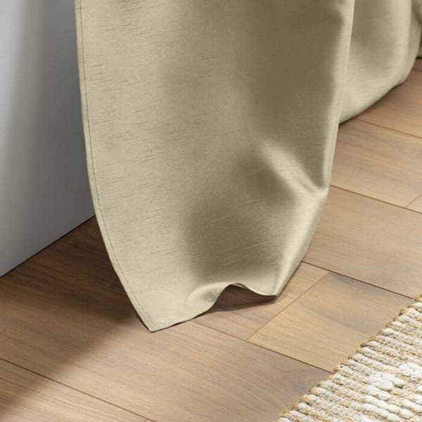 Gardiner - SHANA - LIN - 140x240 cm - Inox ringar - Effekten av vilt siden