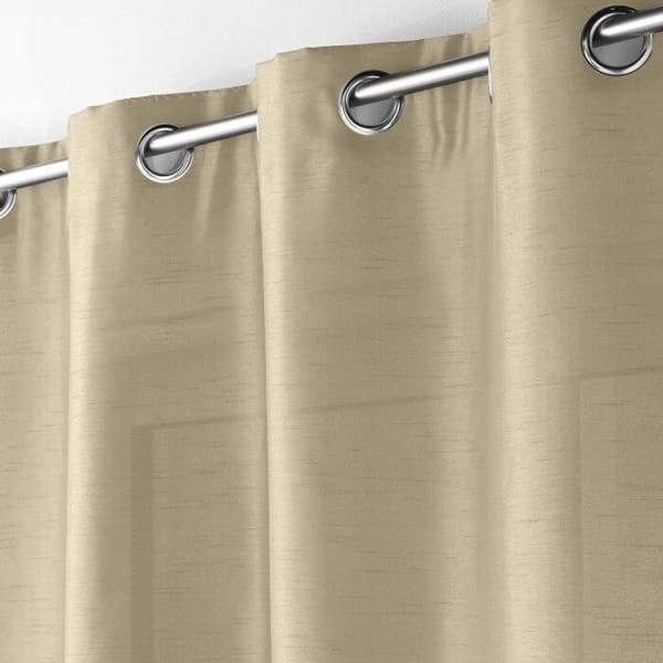 Gardiner - SHANA - LIN - 140x240 cm - Inox ringar - Effekten av vilt siden