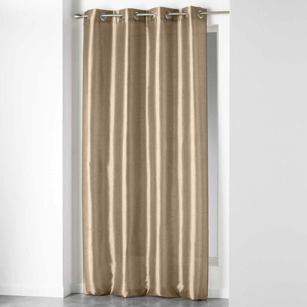 Gardiner - SHANA - LIN - 140x240 cm - Inox ringar - Effekten av vilt siden