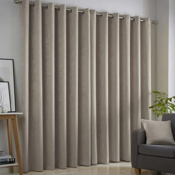 Fusion - SR5NL90086UPU - Strata - Ett par mörkläggningsgardiner, 90" Bredd x 108" Drop (229 x 275cm), Naturlig