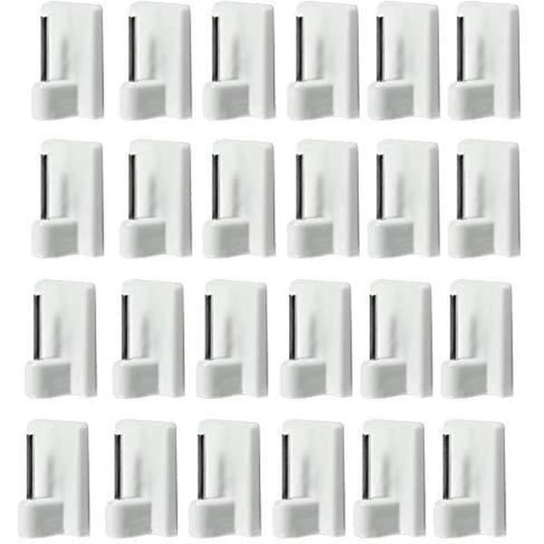 com-four® 12x självhäftande krokar för gardinstänger - självhäftande krokar för dina gardiner (12 stycken)
