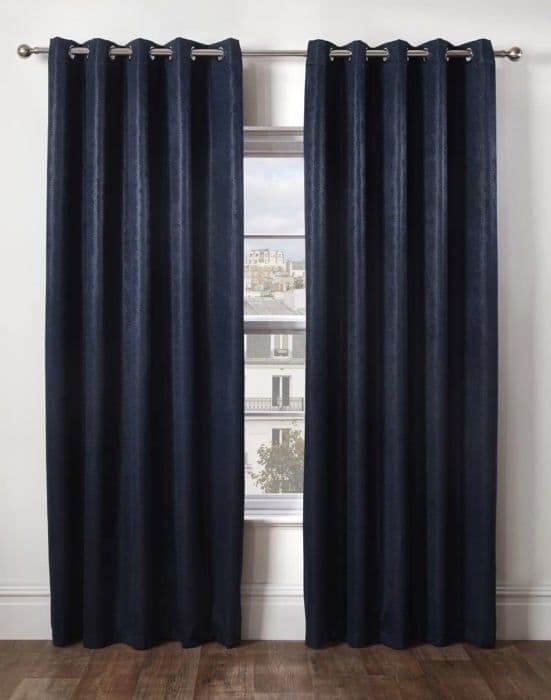 Emma Barclay - AMB6672NVY - Ambiance Marinblå Eyelet Gardiner 66 x 72 cm, Polyester, Bredd 66 x Drop 72" (168 x 183 cm)