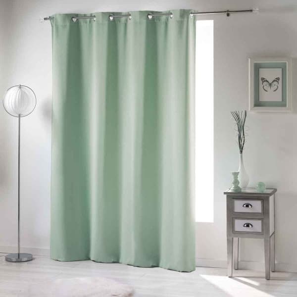 Mörkläggningsgardin - Mörkläggande - 135x240cm - Färg Salvia - Ögla - 100% Polyester