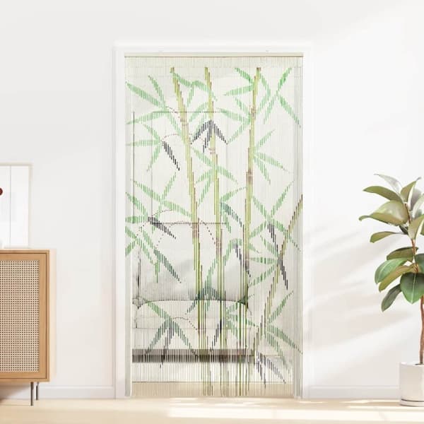 vidaXL Insektdør gardin bambusmønster 100x200 cm bambus
