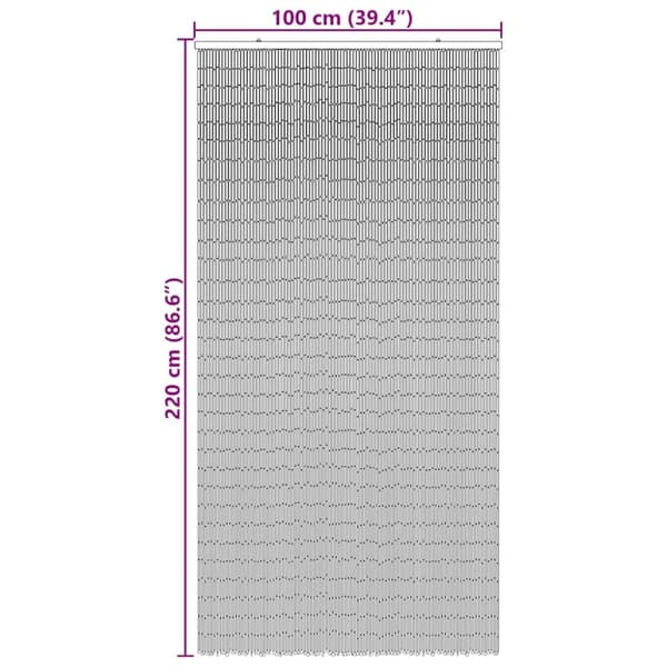 vidaXL Insektdør gardin bambusmønster 100x220 cm bambus