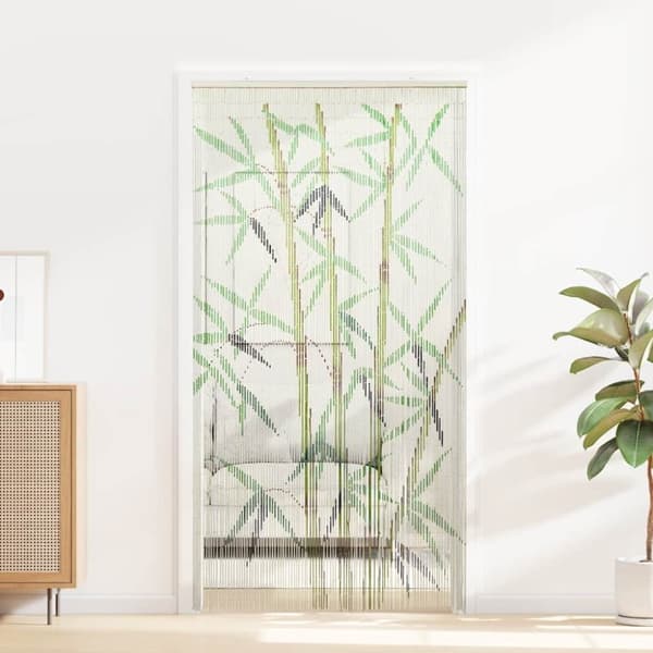 vidaXL Insektdør gardin bambusmønster 100x220 cm bambus