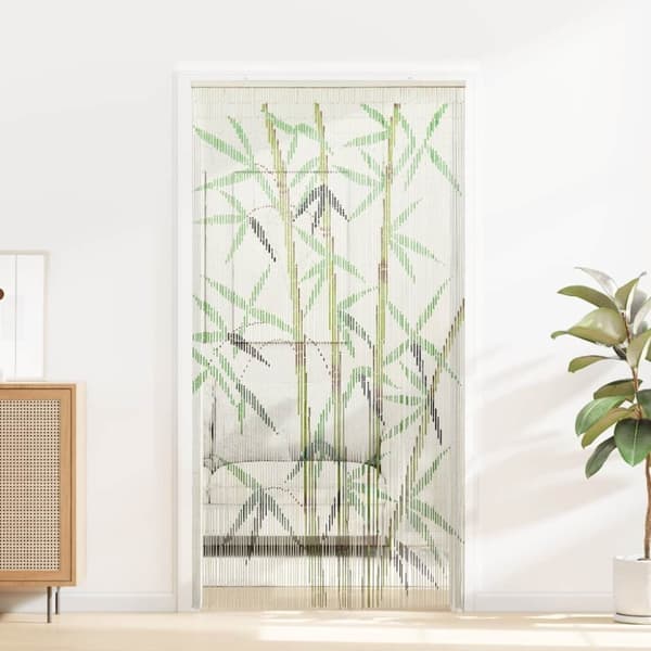 vidaXL Insektdør gardin bambusmønster 90x220 cm bambus