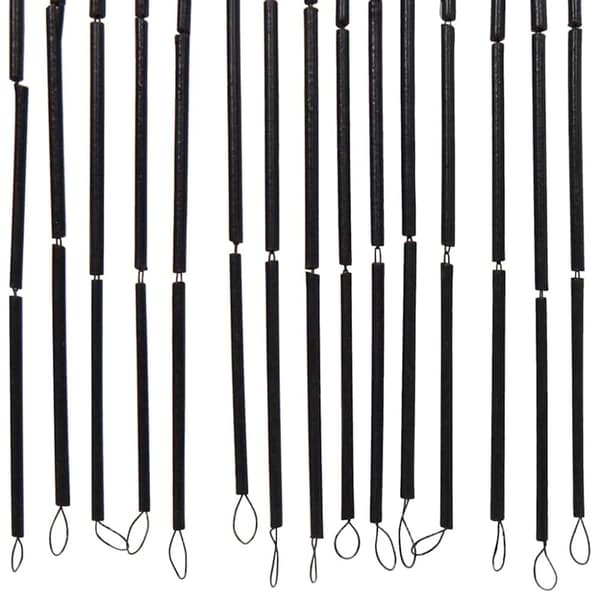 vidaXL Insektsdörrgardin mörkgrå 100x220 cm bambu