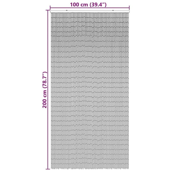 vidaXL Insektsdörrgardin palmtryck 100x200 cm bambu