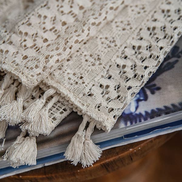 INF Macrame gardin tiebacks, bomuldsreb gardin holdbacks