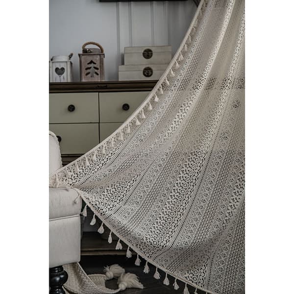 INF Macrame gardin tiebacks, bomuldsreb gardin holdbacks
