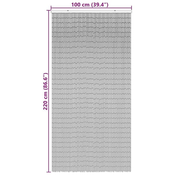 vidaXL insektgardin til døren 100x220 cm bambus mørkegrå