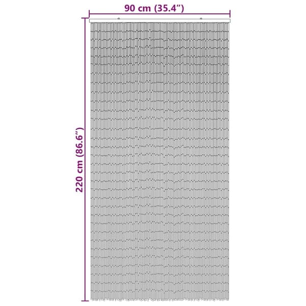 vidaXL Hyönteisoviverho Tummanharmaa 90x220 cm Bambu