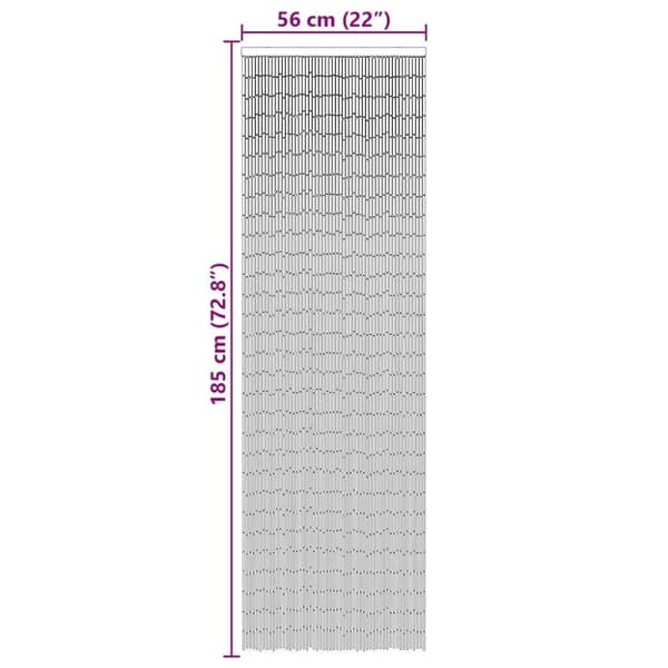 vidaXL Hyönteisoviverho Tummanharmaa 56x185 cm Bambu