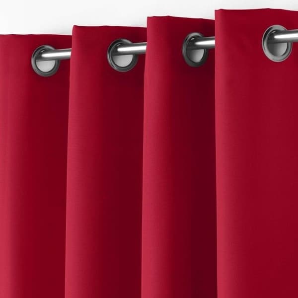 Metallöglegardin 140 x 180 cm essentiell vanlig polyester Röd