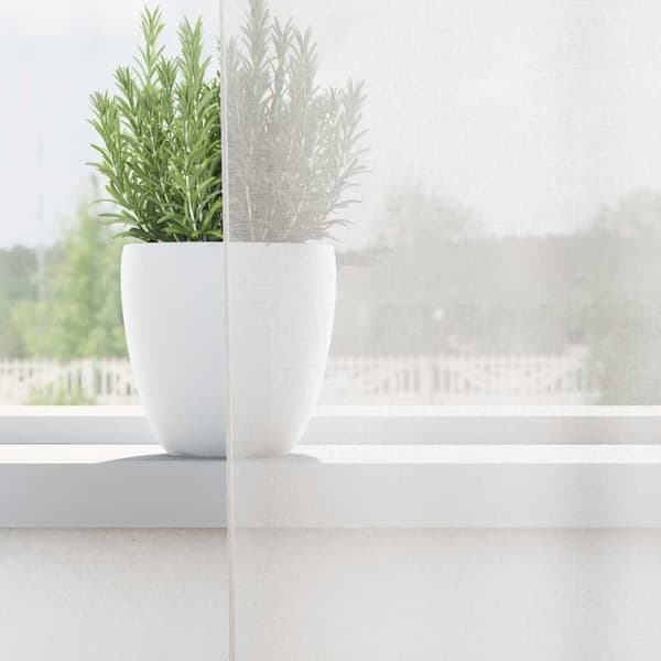 vidaXL Voilegardiner med grommets 2 stk hvit