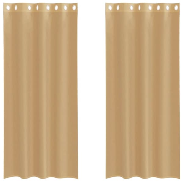 vidaXL Voilegardiner med grommets 2 stk sand