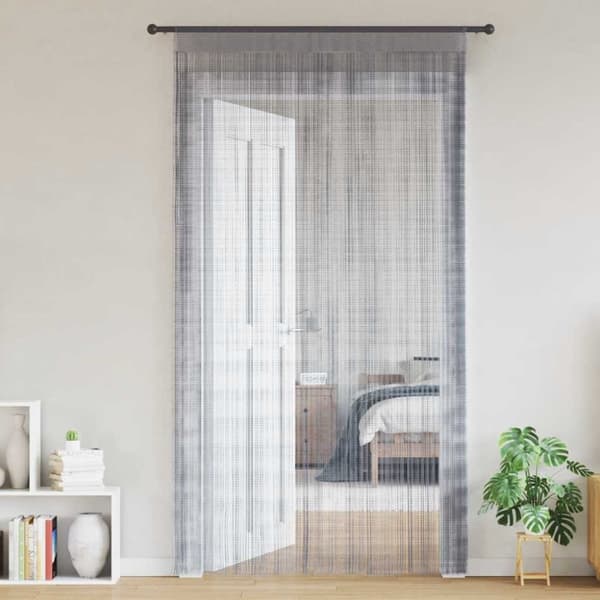 vidaXL Stränggardiner 2 st ljusgrå 140x250 cm
