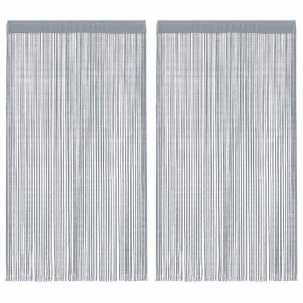 vidaXL Trådgardiner 2 stk lysegrå 140x250 cm