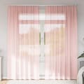 Miniatyrbild 1 av 2: Voile gardiner med öglor 2 st rosa 140x225 cm