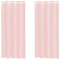 Miniatyrbild 2 av 2: Voile gardiner med genomföringar 2 st ljusrosa 140x225 cm