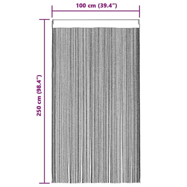 vidaXL trådgardiner 2 stk. 100x250 cm lyserød