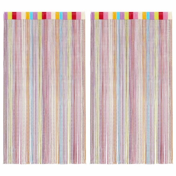 vidaXL Trådgardiner 2 stk flerfarge 140x250 cm